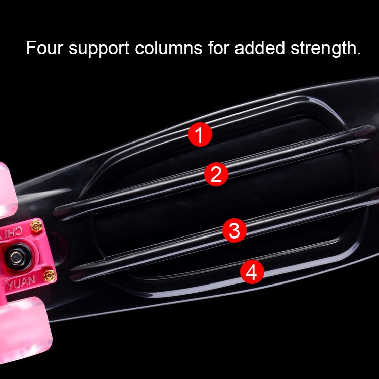 Shining Fish Plate Scooter Single Tilt Four Wheel Skateboard with 72mm Grinding Flash Wheel