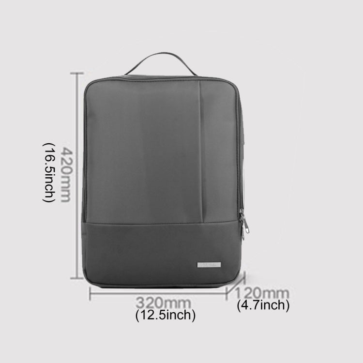 Shinlee Multi-function Fashion Nylon + PU Leather Shoulder Hand Laptop Tablet Bag Backpack Briefcase for 15.6 inch and Below