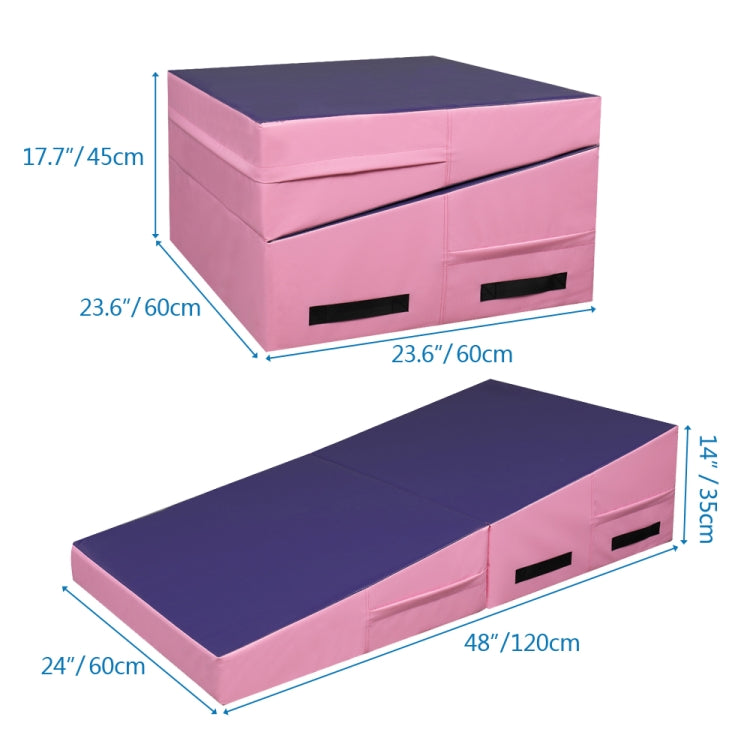 [US Warehouse] Foldable Trapezoid Gymnastics Mat, Size: 120x60x35 cm