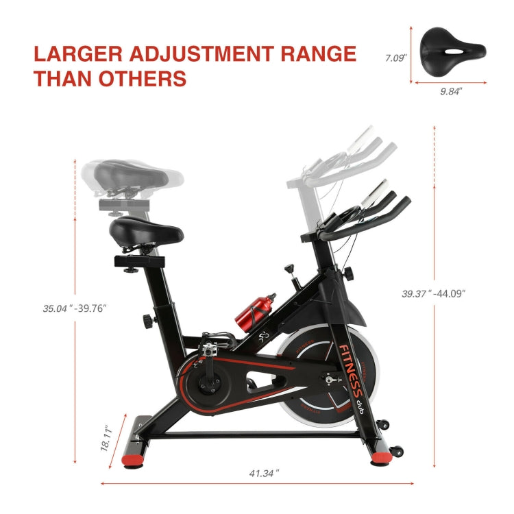 [US Warehouse] Indoor Spinning Bike Fitness Bicycle with LCD Display, Size: 41.34x18.11x46.46 inch