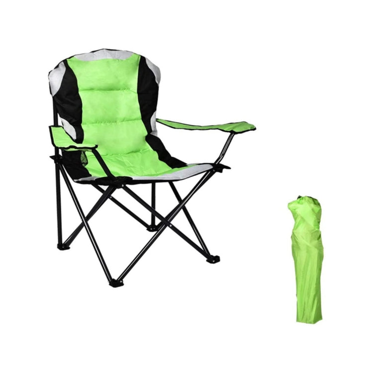 [US Warehouse] 600D Oxford PVC Powder Coated Portable Folding Chairs with Cup Holder & Pad, Size: 60x92x105cm