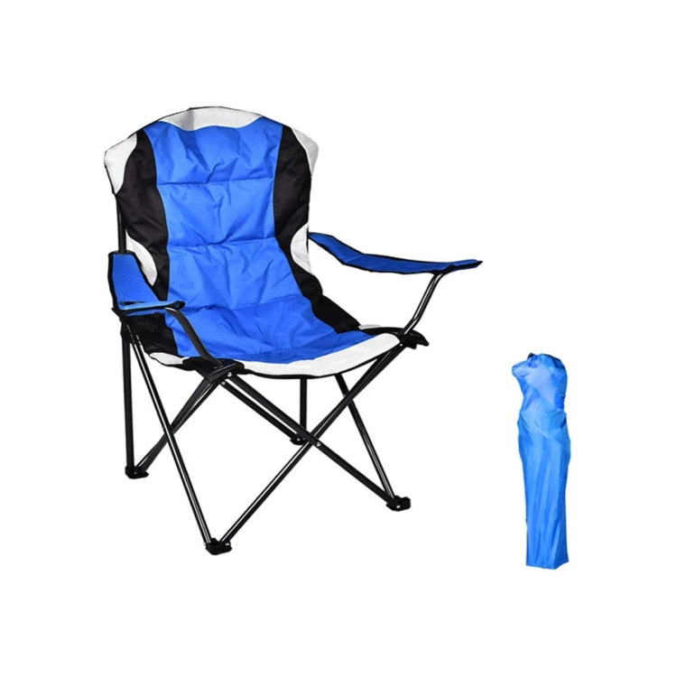 [US Warehouse] 600D Oxford PVC Powder Coated Portable Folding Chairs with Cup Holder & Pad, Size: 60x92x105cm