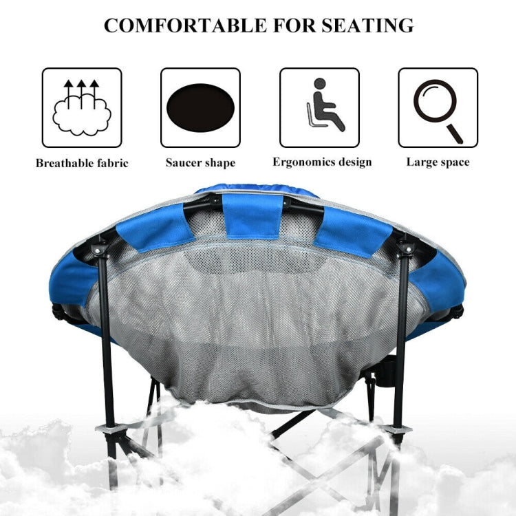 [US Warehouse] 600D PVC Folding Camping Chairs with Pillow, Size: 100x83x92cm