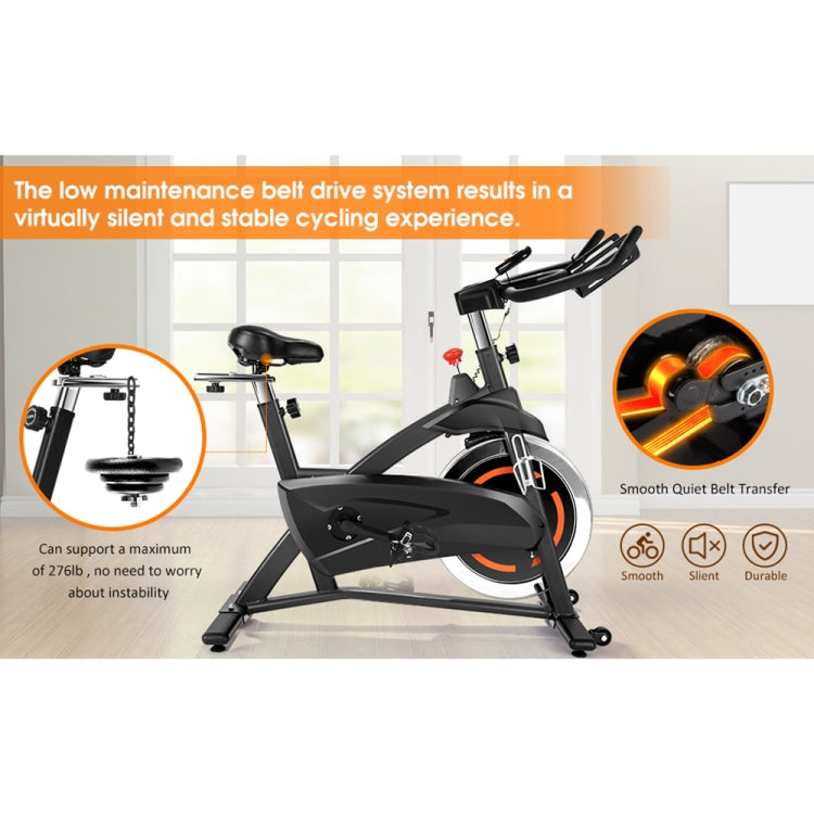 [US Warehouse] Magnetic Resistance Indoor Fixed Height Adjustable Exercise Bike with 40-pound Flywheel & LCD Display & Tablet Holder