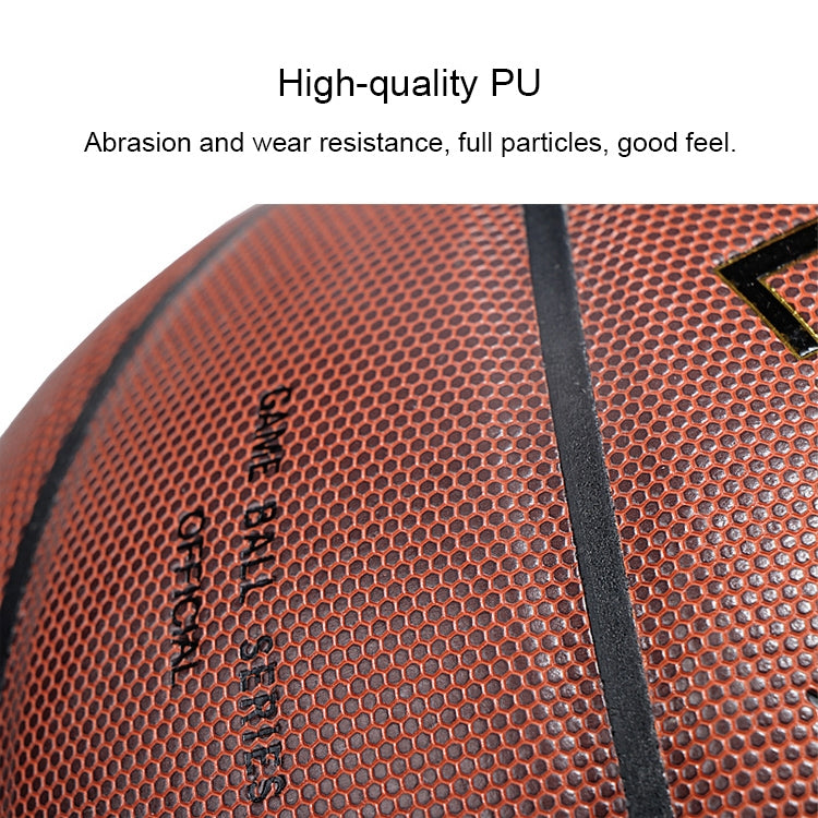 LEIJIAER 760X No. 7 Hygroscopic PU Leather Resistant Basketball for Indoor Training