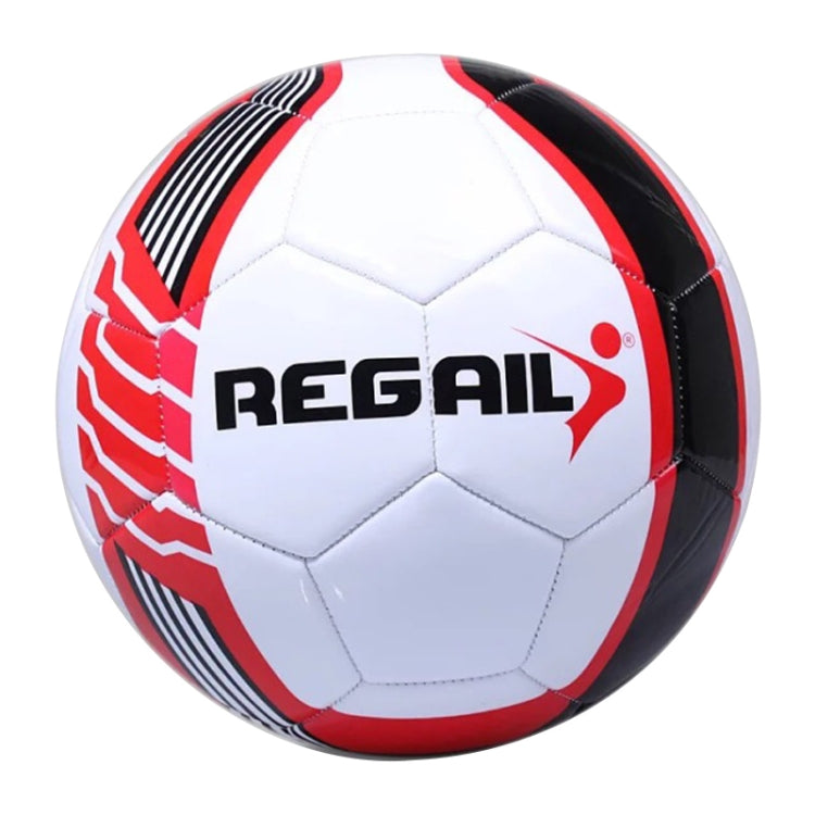 REGAIL No.5 PU Leather Machine Stitched Football for Teenagers Training