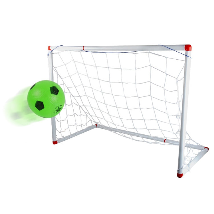 3 in 1 Plastic Door Frame Football Gate + Football + Inflator Set for Children