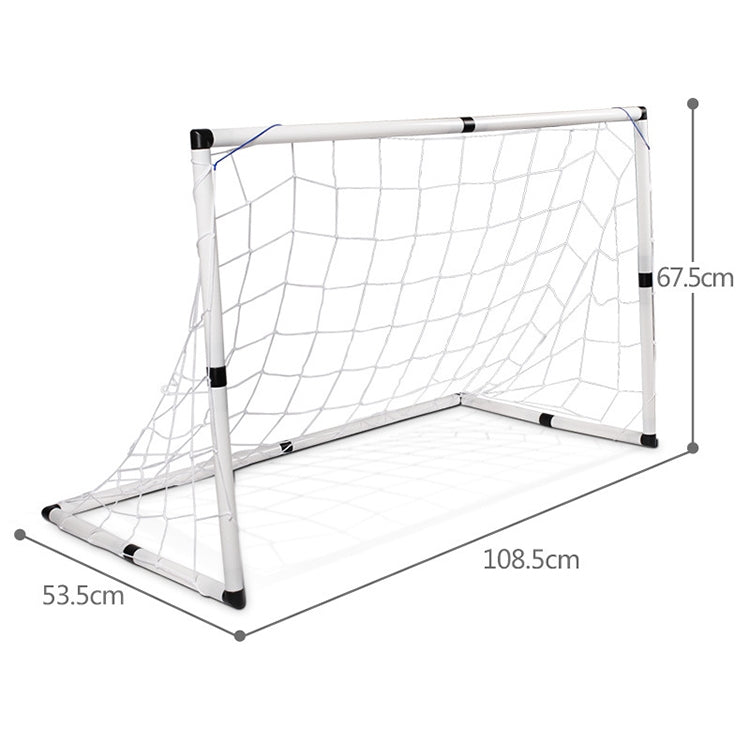 2 in 1 Outdoor Sports Football Gate + Simulation Leather Football Set for Children, Door Size: 108.5 x 67.5 x 53.5cm