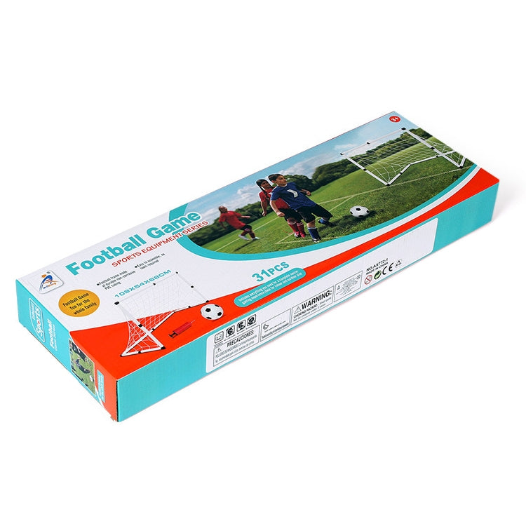 2 in 1 Outdoor Sports Football Gate + Simulation Leather Football Set for Children, Door Size: 108.5 x 67.5 x 53.5cm
