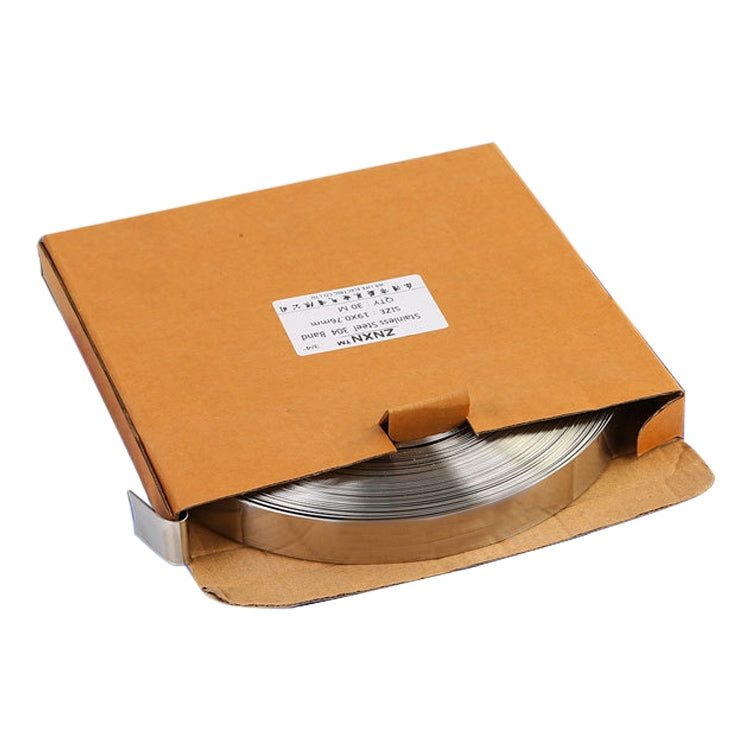 30m 304 Stainless Steel Wire Tray Oil Pipe Tie with Hoop, Size: 12Ã—0.5mm