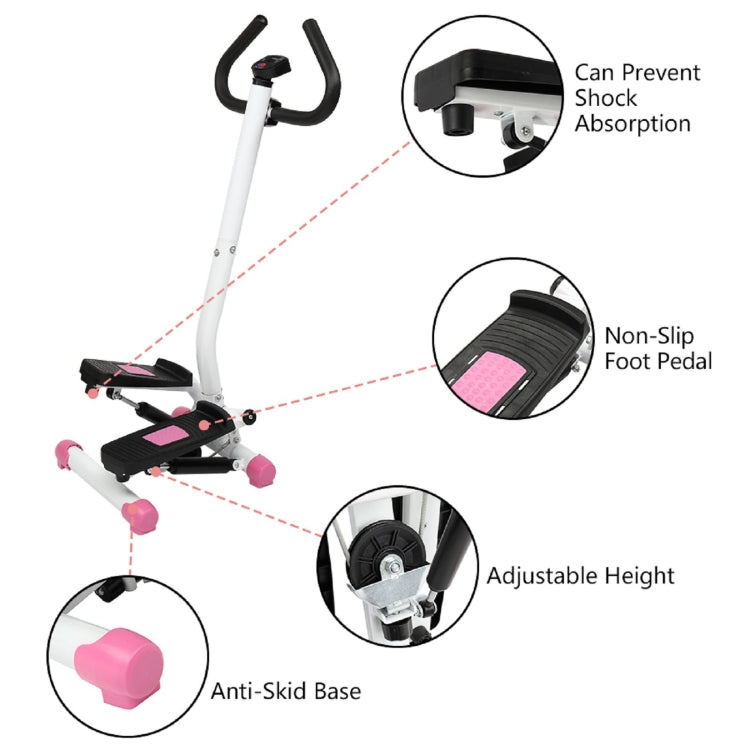 [US Warehouse] Household Mini Stepper Leg Training Equipment with Armrests & LCD Display
