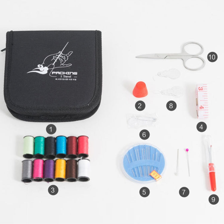 Portable Mini Home Travel Sewing Set Box, Size: 12*12.5cm