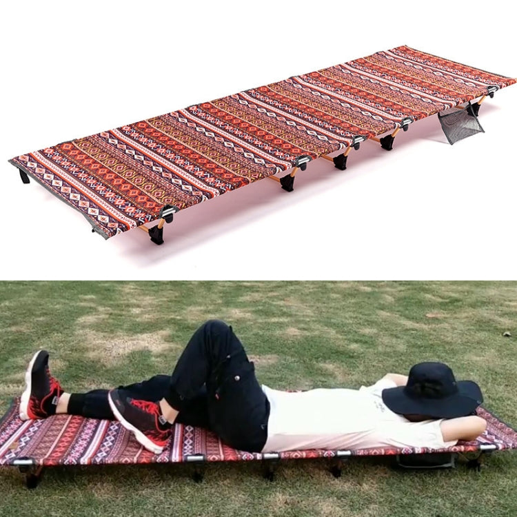 Outdoor Folding Camping Mat Single Bed Portable Aluminium Alloy Sleeping Bed, Size: 180x61x14cm