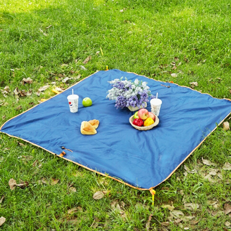 Portable Outdoor Multi-function Waterproof Oxford Cloth Foldable Simple Travel Beach Bag Moisture-proof Mat (Blue)