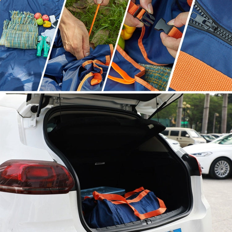 Portable Outdoor Multi-function Waterproof Oxford Cloth Foldable Simple Travel Beach Bag Moisture-proof Mat (Blue)