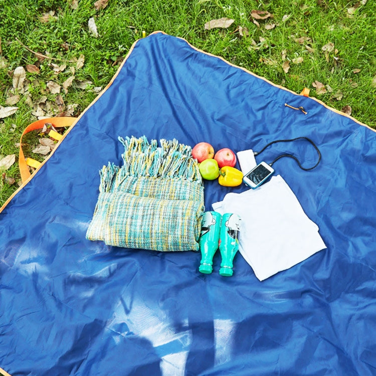 Portable Outdoor Multi-function Waterproof Oxford Cloth Foldable Simple Travel Beach Bag Moisture-proof Mat (Blue)