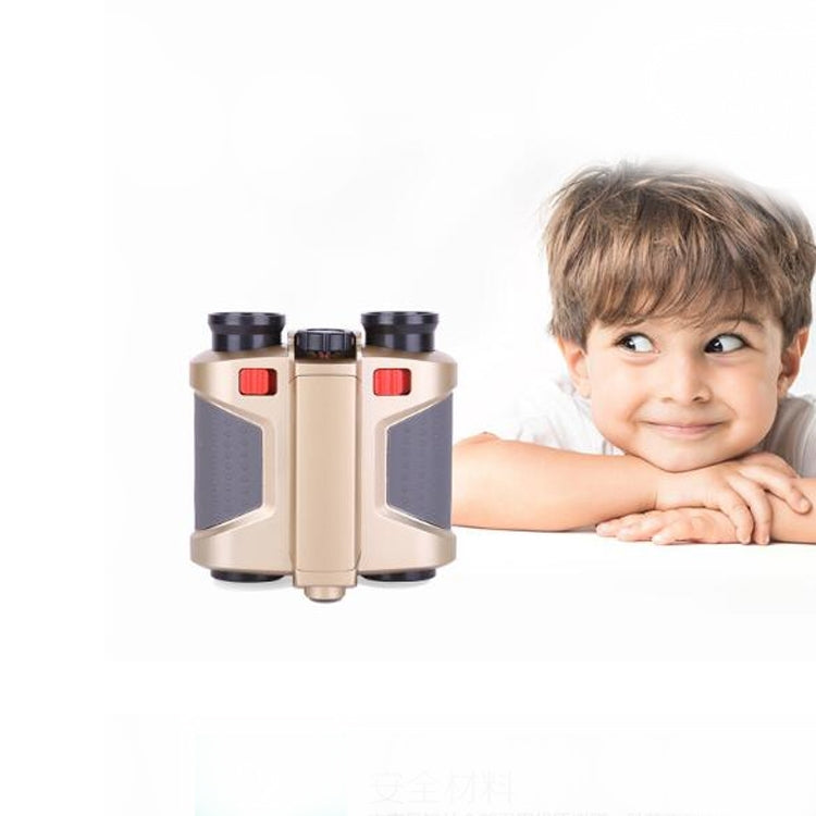 Children Night Vision Device 4X30 Binoculars with Lights Adjustable Focus Telescope, Green Film