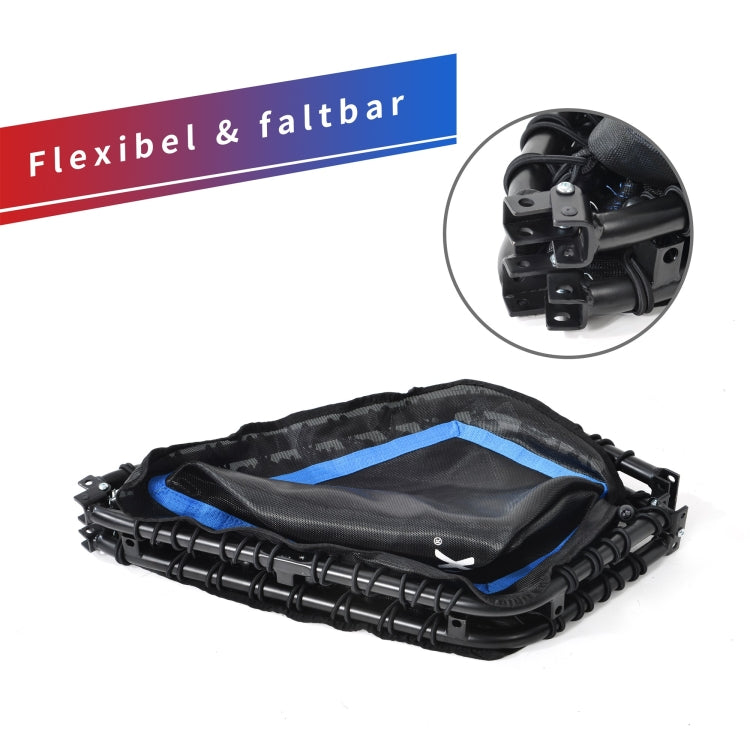 [EU Warehouse] 50 inch Foldable Home Adults Fitness Trampoline Bouncing Bed with T-shaped Height-adjustable Bar