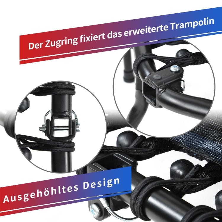 [EU Warehouse] 50 inch Foldable Home Adults Fitness Trampoline Bouncing Bed with T-shaped Height-adjustable Bar