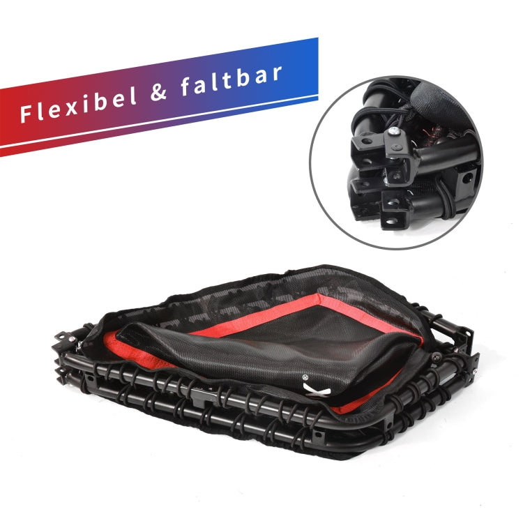 [EU Warehouse] 50 inch Foldable Home Adults Fitness Trampoline Bouncing Bed with T-shaped Height-adjustable Bar
