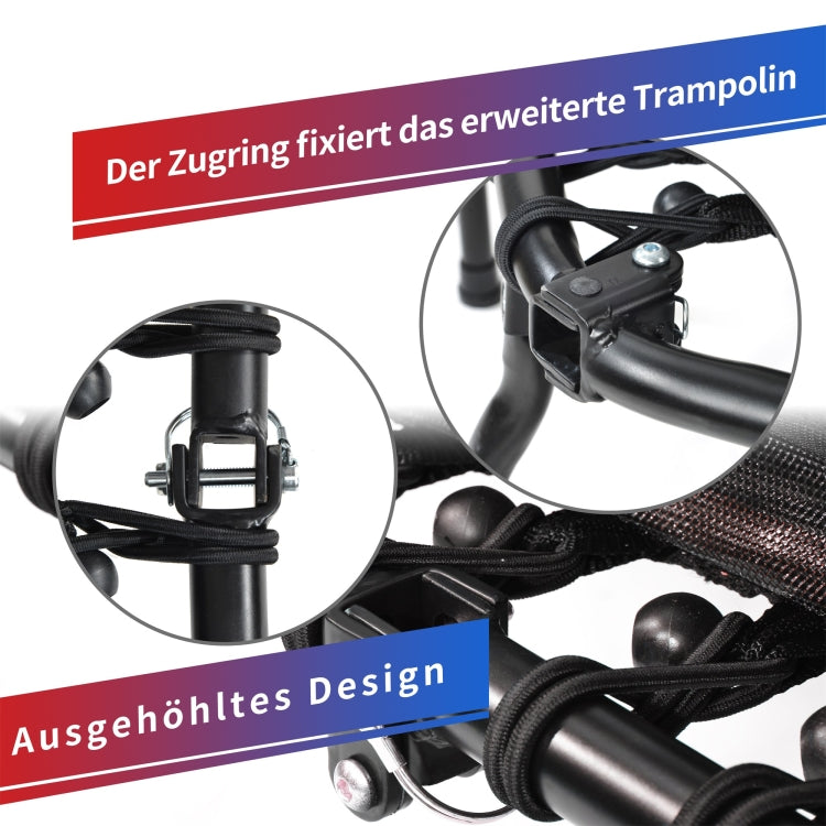 [EU Warehouse] 50 inch Foldable Home Adults Fitness Trampoline Bouncing Bed with T-shaped Height-adjustable Bar