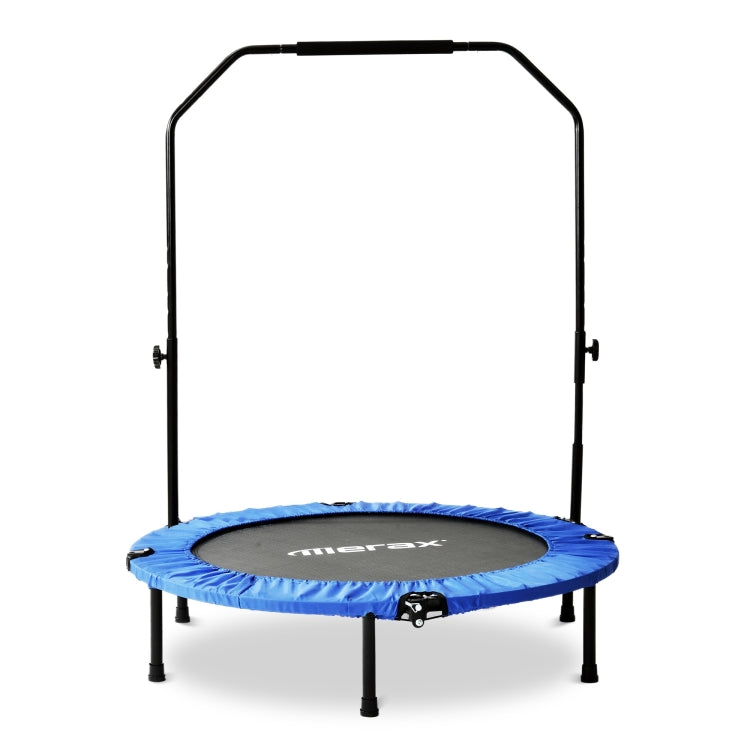 [EU Warehouse] 40 inch Mini Foldable Home Fitness Rebounder Trampoline Bouncing Bed with Adjustable Foam Handle