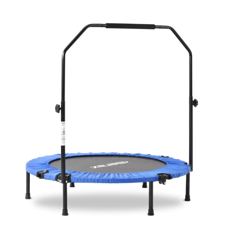 [EU Warehouse] 40 inch Mini Foldable Home Fitness Rebounder Trampoline Bouncing Bed with Adjustable Foam Handle
