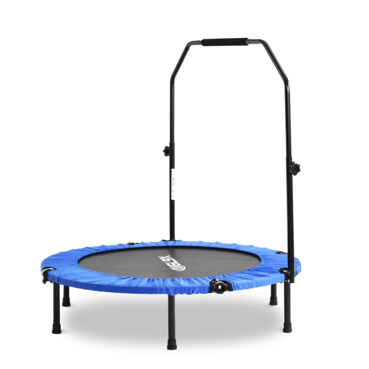 [EU Warehouse] 40 inch Mini Foldable Home Fitness Rebounder Trampoline Bouncing Bed with Adjustable Foam Handle
