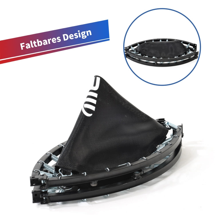 [EU Warehouse] 40 inch Mini Foldable Home Fitness Rebounder Trampoline Bouncing Bed with Adjustable Foam Handle