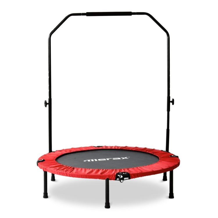 [EU Warehouse] 40 inch Mini Foldable Home Fitness Rebounder Trampoline Bouncing Bed with Adjustable Foam Handle