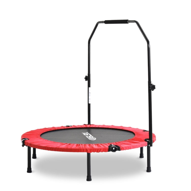 [EU Warehouse] 40 inch Mini Foldable Home Fitness Rebounder Trampoline Bouncing Bed with Adjustable Foam Handle