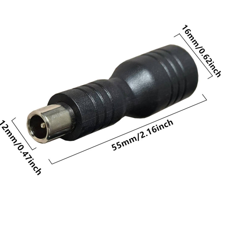 DC 5.5mm x 2.1mm Female to DC 8.0mm x 1.6mm Male Adapter for Xiaomi Electric Bike Scooter Power Adapter  - Black