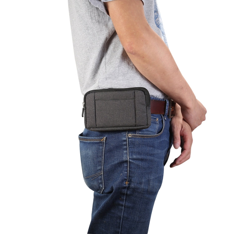 Sports Denim Universal Phone Bag Waist Bag for 6.4~6.5 inch Smartphones, Size: XL