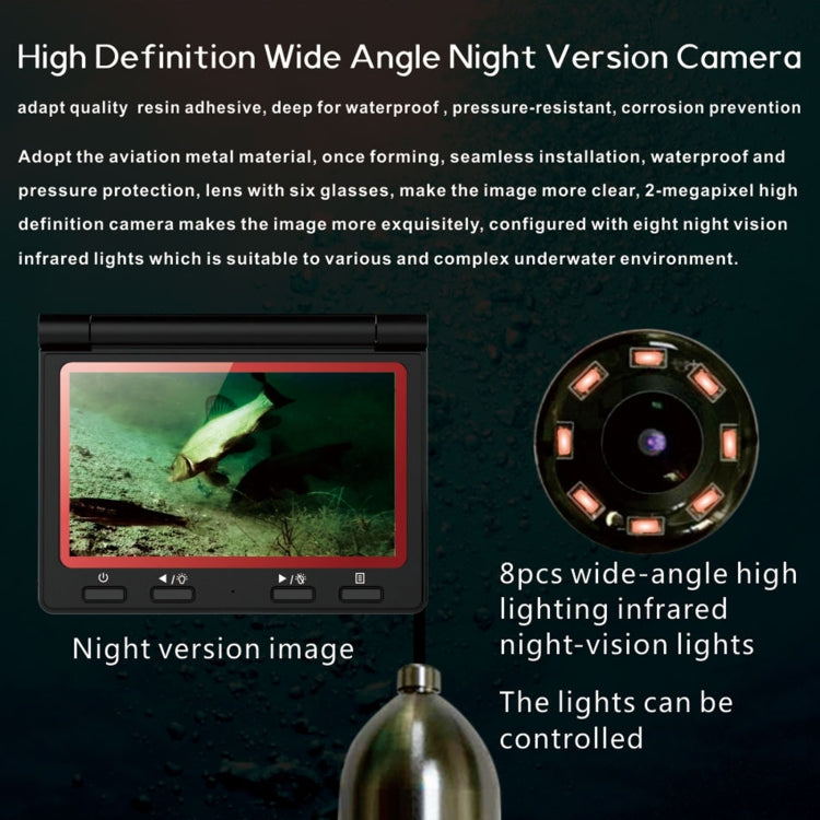 X6C 30M 4.3inch 180 Degrees HD LCD Night Version Fish Detector Fishfinder