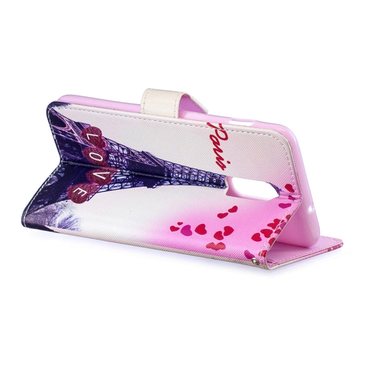 Love Tower Pattern Horizontal Flip Leather Case for OnePlus 6T, with Holder & Card Slots & Wallet