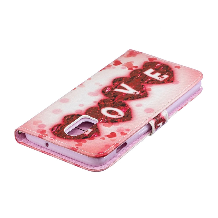 Love Pattern Horizontal Flip Leather Case for OnePlus 6T, with Holder & Card Slots & Wallet