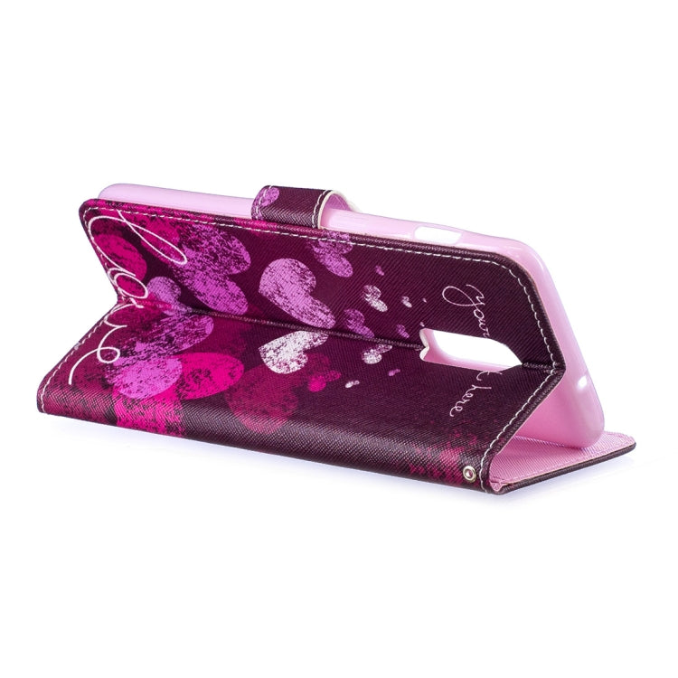 Letter and Heart Pattern Horizontal Flip Leather Case for OnePlus 6T, with Holder & Card Slots & Wallet