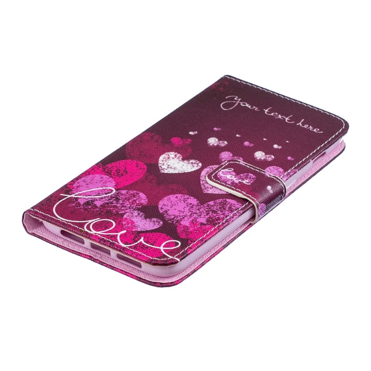 Letter and Heart Pattern Horizontal Flip Leather Case for OnePlus 6T, with Holder & Card Slots & Wallet