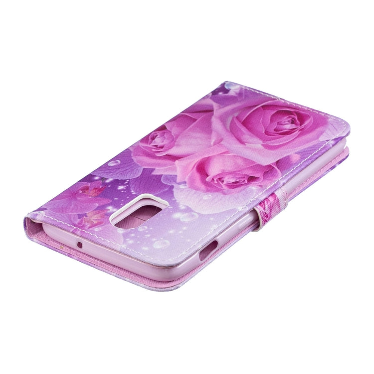 Rose Pattern Horizontal Flip Leather Case for OnePlus 6T, with Holder & Card Slots & Wallet