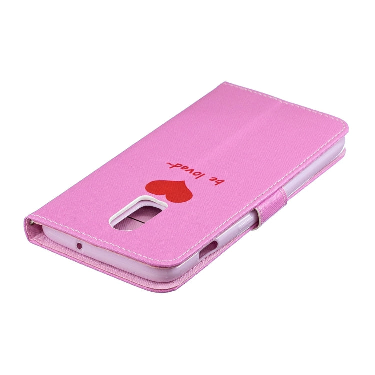 Heart Pattern Horizontal Flip Leather Case for OnePlus 6T, with Holder & Card Slots & Wallet