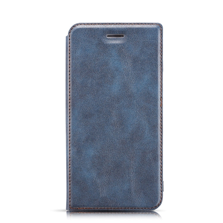 Retro Simple Ultra-thin Magnetic Horizontal Flip Leather Case for OnePlus 7 Pro, with Holder & Card Slots & Lanyard