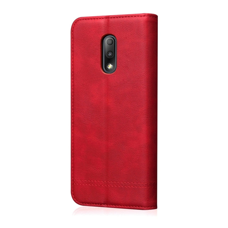 Casual Style Retro Crazy Horse Texture Horizontal Flip Leather Case for OnePlus 7, with Card Slots & Holder & Wallet