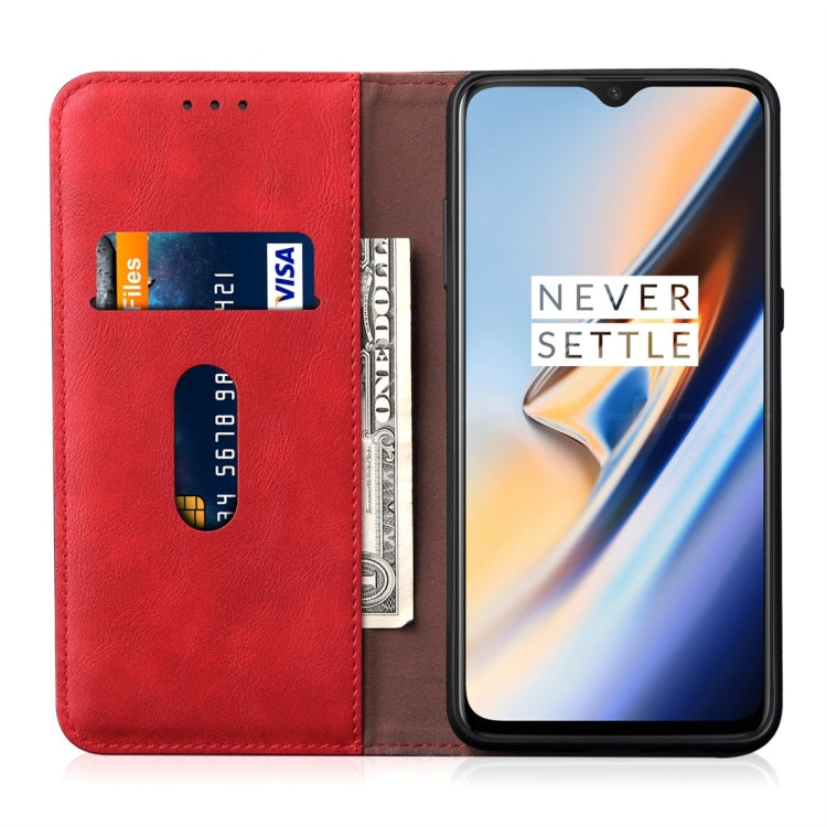 Casual Style Retro Crazy Horse Texture Horizontal Flip Leather Case for OnePlus 7, with Card Slots & Holder & Wallet