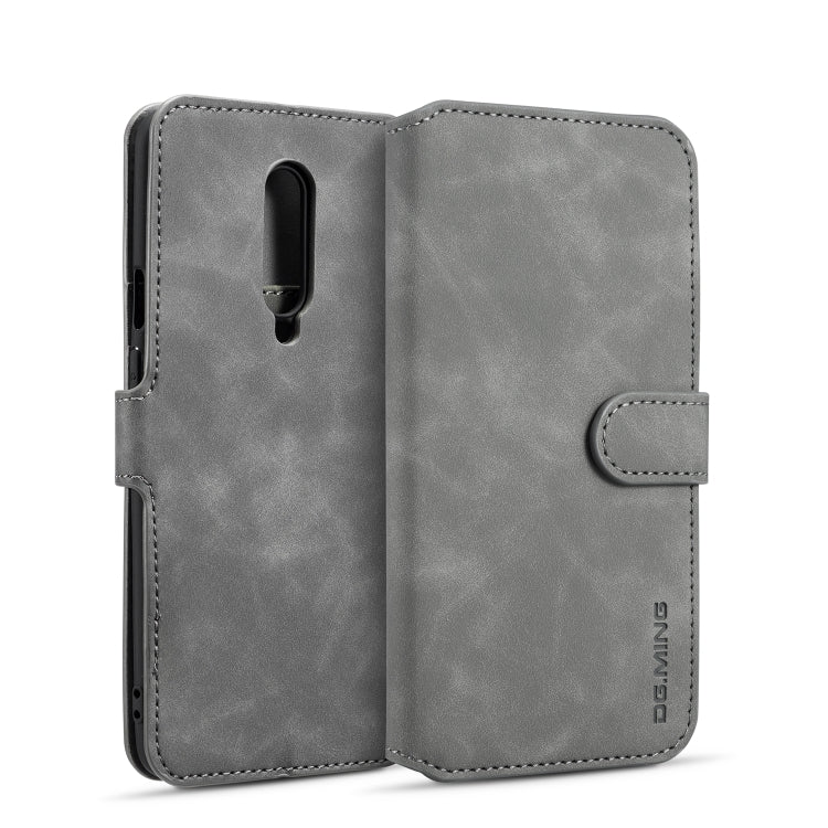 DG.MING Retro Oil Side Horizontal Flip Case for OnePlus 7 Pro, with Holder & Card Slots & Wallet
