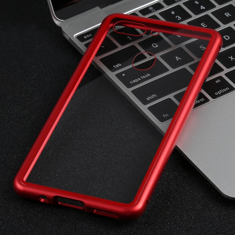 Magnetic Metal Frame Tempered Glass Case for OPPO R15