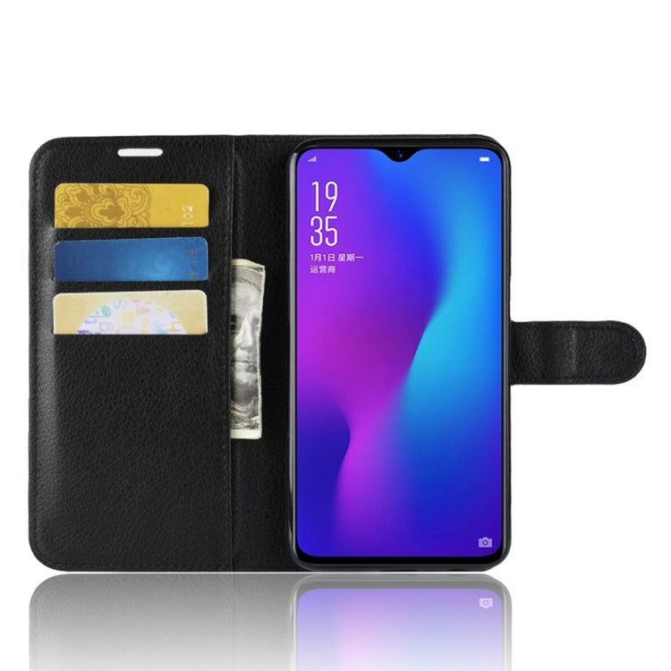 Litchi Texture Horizontal Flip PU Leather Case for OPPO R17, with Holder & Card Slots & Wallet