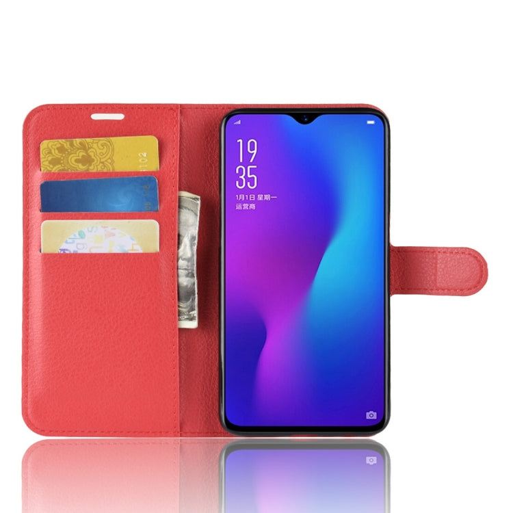 Litchi Texture Horizontal Flip PU Leather Case for OPPO R17, with Holder & Card Slots & Wallet