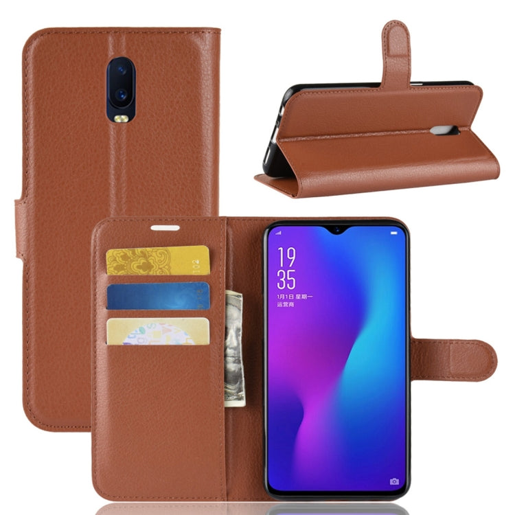 Litchi Texture Horizontal Flip PU Leather Case for OPPO R17, with Holder & Card Slots & Wallet