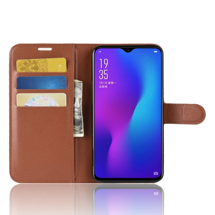Litchi Texture Horizontal Flip PU Leather Case for OPPO R17, with Holder & Card Slots & Wallet