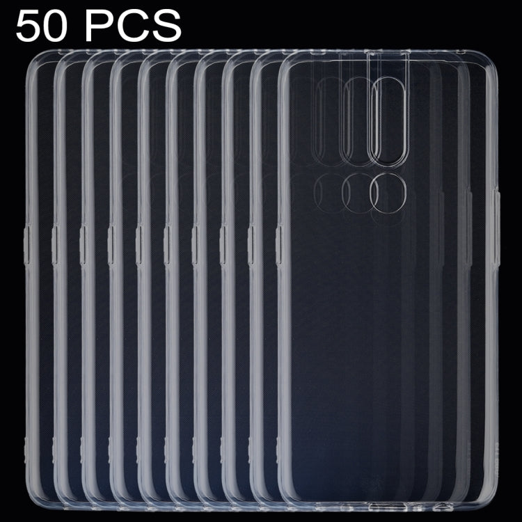 50 PCS 0.75mm Ultrathin Transparent TPU Soft Protective Case for OPPO F11 Pro